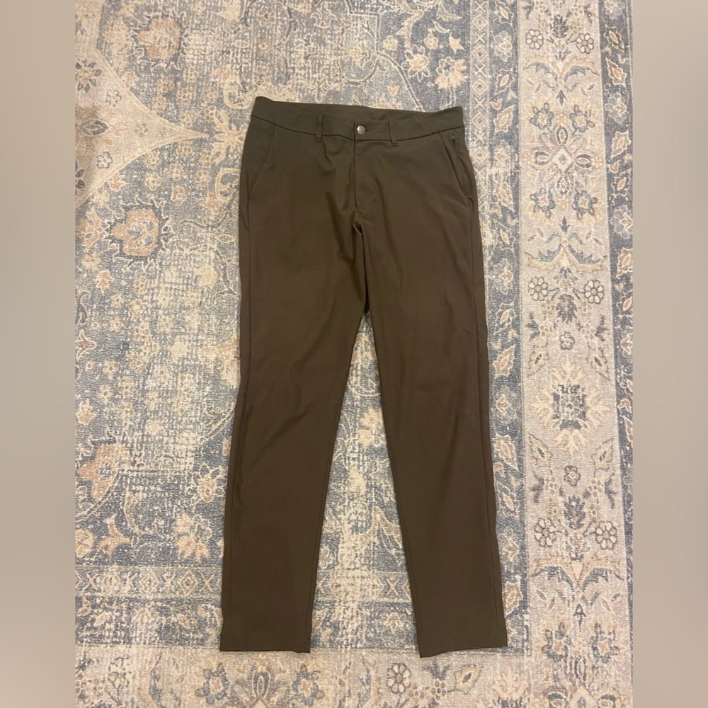 Lulu Lemon ABC slim fit pants. Olive Green. 32/32 waist